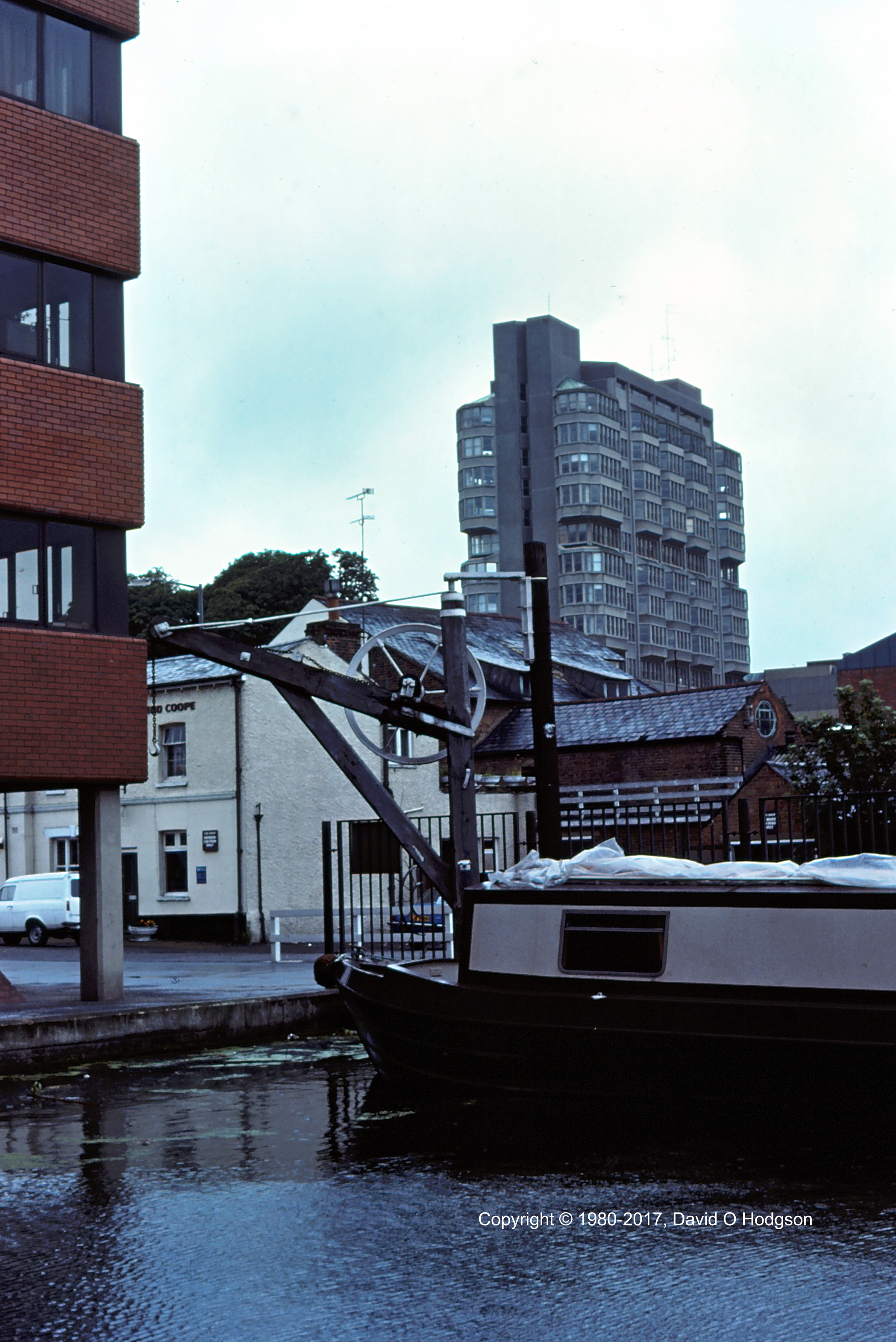 Old and New. Aylesbury Canal Wharf, with the County Offices building beyond