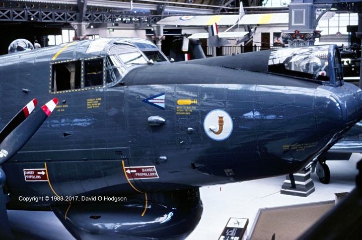 Avro Shackleton AEW.2, 8 Squadron RAF, on display in the RAF Museum
