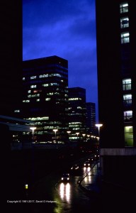 London Wall in the Rain, 1981