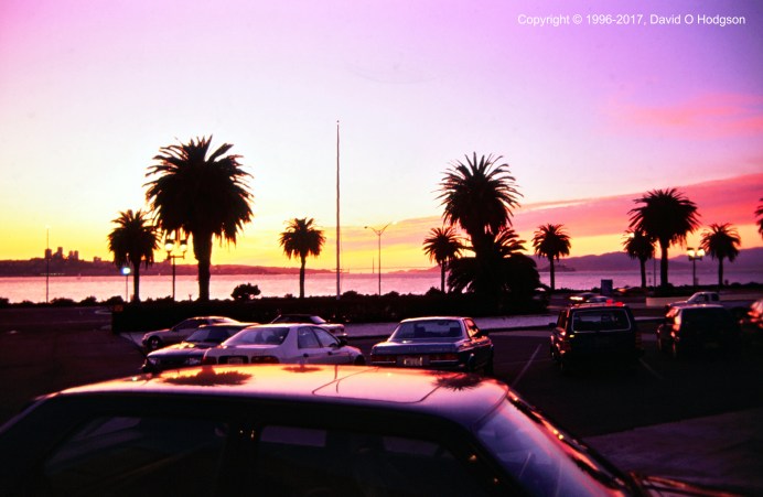 Sunset over the Golden Gate from Treasure Island