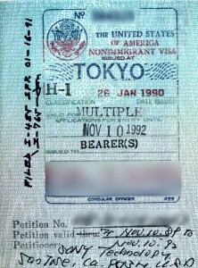 H1 Visa Passport Stamp