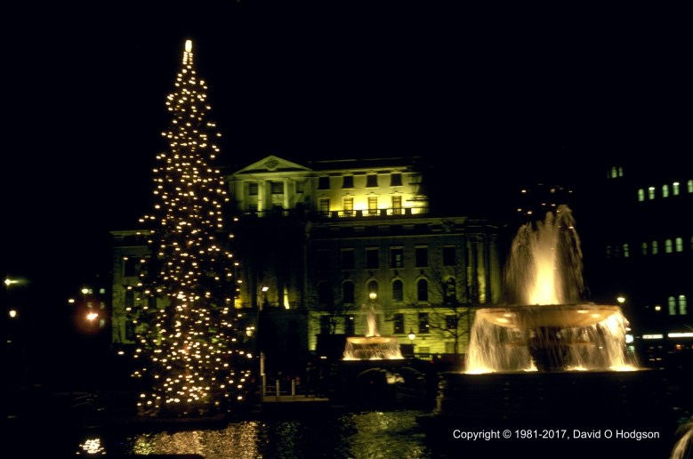 Trafalgar Square, London, at Christmas