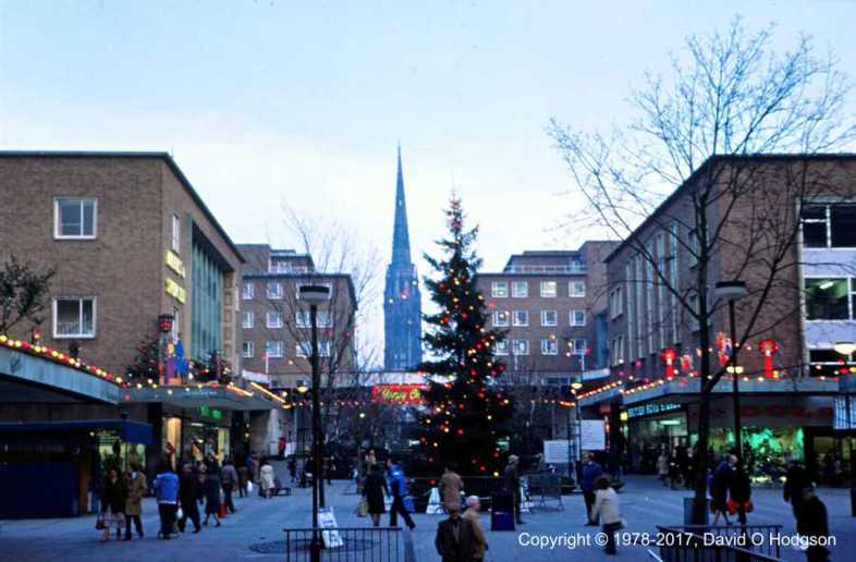 Upper Precinct, Coventry, December 1978