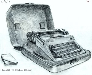 My Pencil Drawing of our Typewriter, 1977