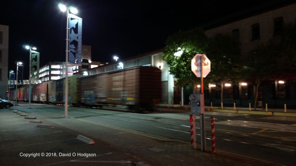 Freight Train on Embarcadero West, Oakland