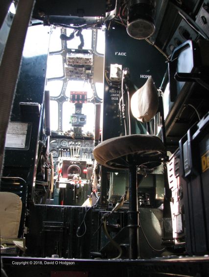Looking towards the B-24 Flight Deck from the Bomb Bay
