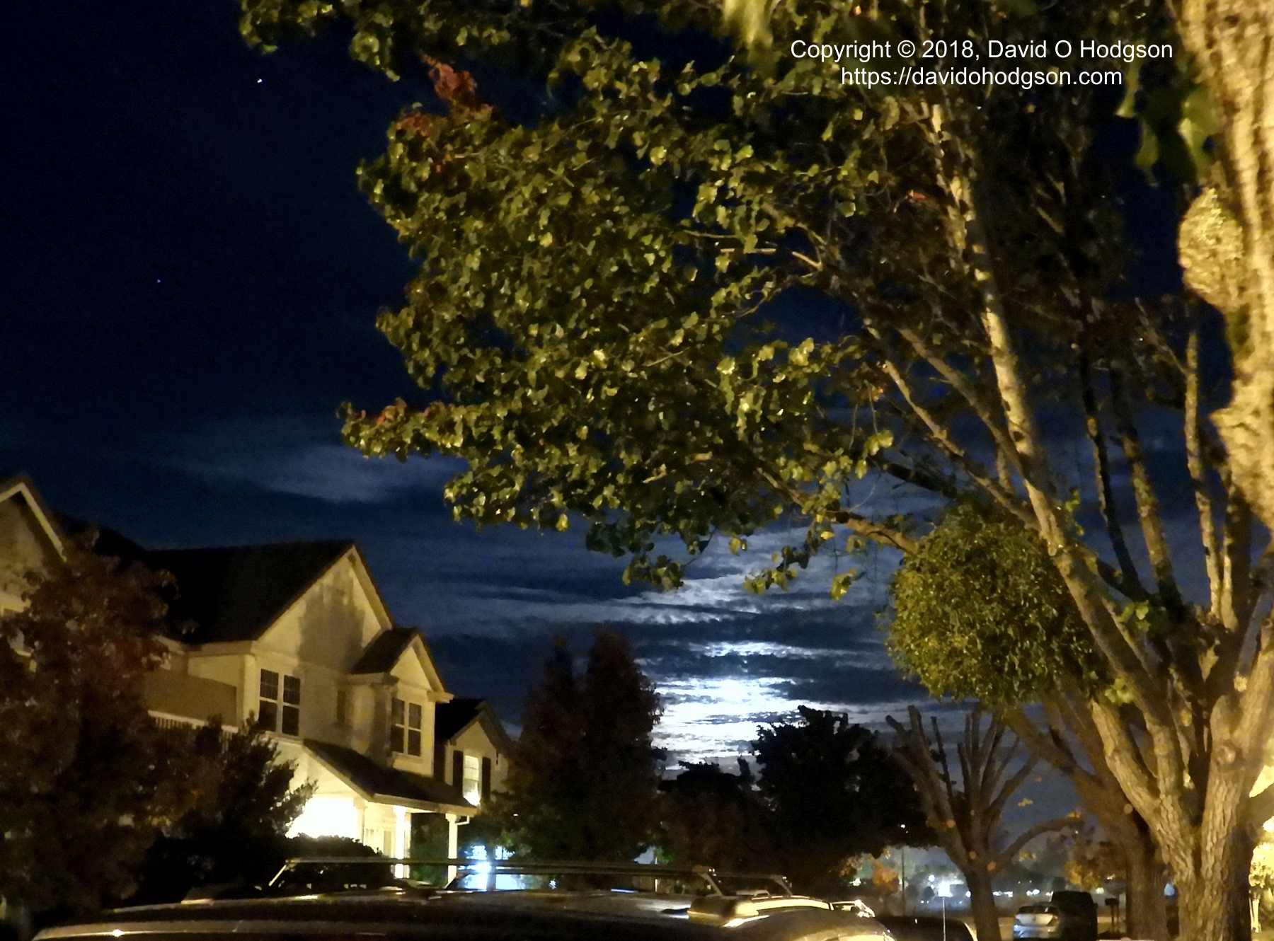 A Cloud-Covered Moon at Thanksgiving
