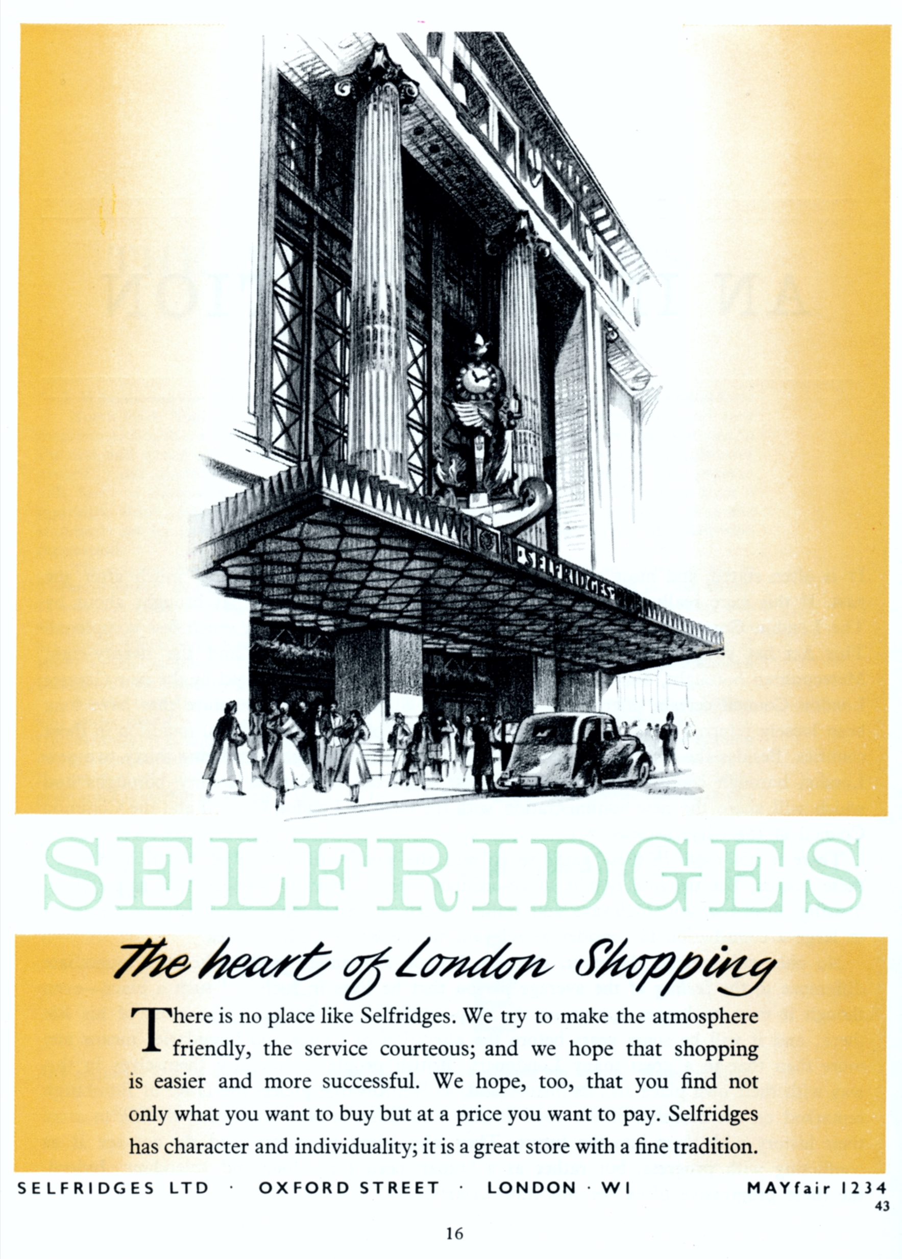 Advertisement for Selfridges, 1964